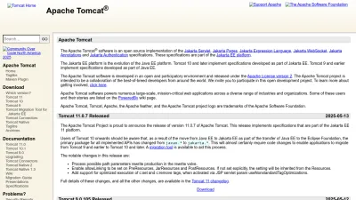Screenshot of Tomcat.apache.org