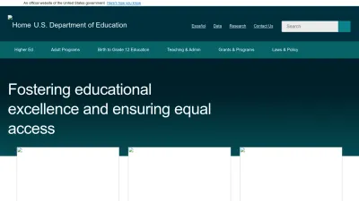 Screenshot of Ed.gov
