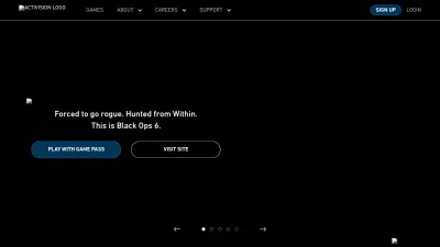 Screenshot of Activision.com
