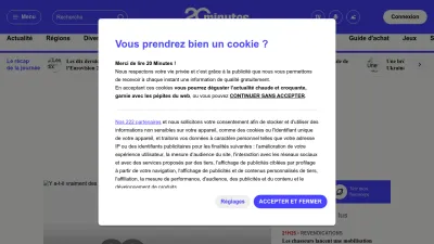 Screenshot of 20minutes.fr