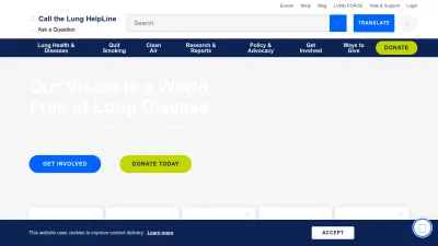 Screenshot preview of lung.org