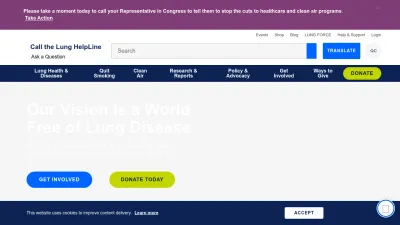 Screenshot of Lung.org