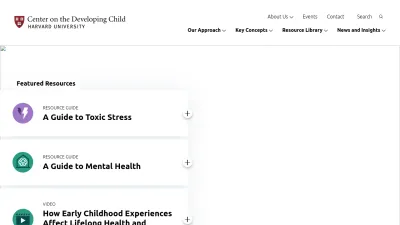 Screenshot of Developingchild.harvard.edu