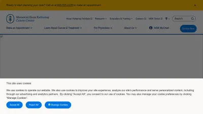 Screenshot of Mskcc.org