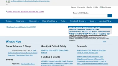 Screenshot preview of ahrq.gov