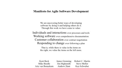 Screenshot of Agilemanifesto.org