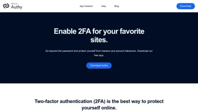 Screenshot of Authy.com