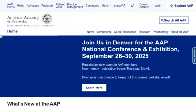 Screenshot of Aap.org