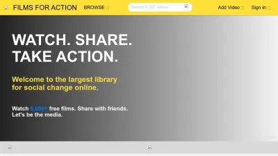 Screenshot of Filmsforaction.org