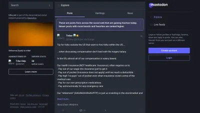Screenshot preview of tribe.net