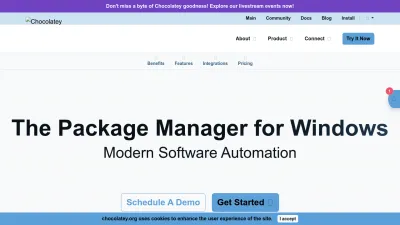 Screenshot of Chocolatey.org
