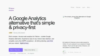 Screenshot of Usefathom.com