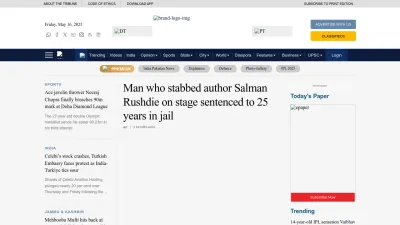 Screenshot of Tribuneindia.com