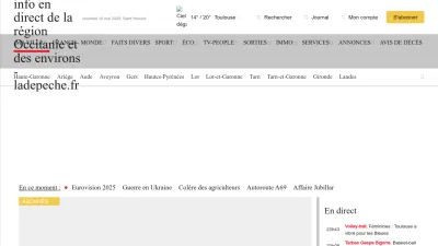 Screenshot of Ladepeche.fr