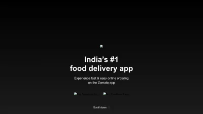 Screenshot preview of zomato.com