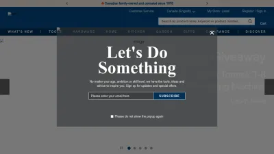 Screenshot preview of leevalley.com