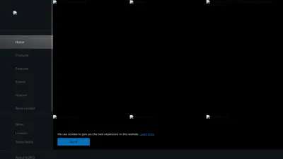 Screenshot of Korg.com