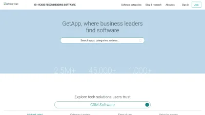 Screenshot of Getapp.com