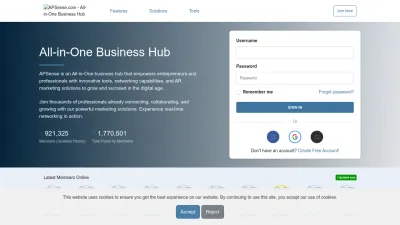 Screenshot of Apsense.com