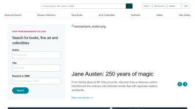 Screenshot of Abebooks.com