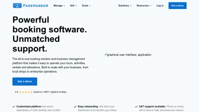 Screenshot preview of fareharbor.com