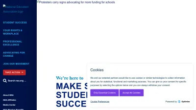 Screenshot preview of nea.org