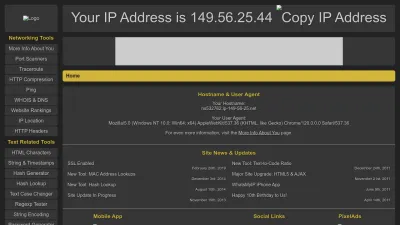 Screenshot of Whatsmyip.org