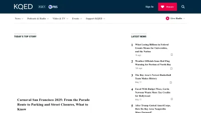 Screenshot of Kqed.org