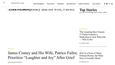 Screenshot preview of distractify.com