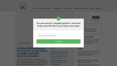 Screenshot of Epi.org