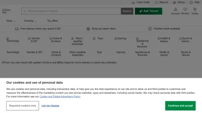 Screenshot preview of argos.co.uk