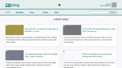 Screenshot of Ctrl.blog