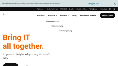 Screenshot preview of solarwinds.com