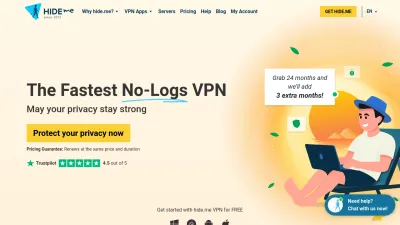 Screenshot preview of hide.me