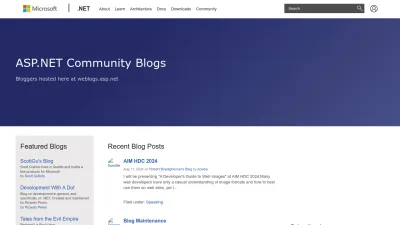 Screenshot of Weblogs.asp.net