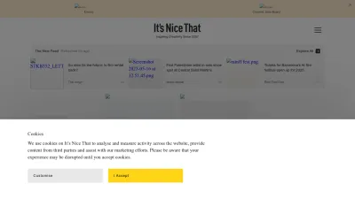 Screenshot of Itsnicethat.com