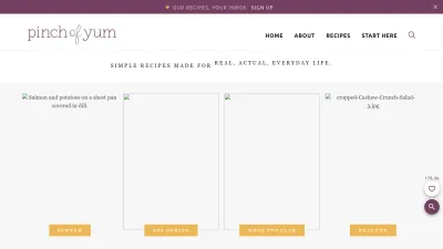 Screenshot preview of pinchofyum.com