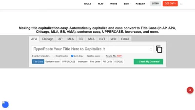 Screenshot of Capitalizemytitle.com