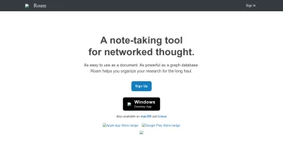 Screenshot of Roamresearch.com