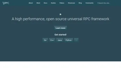 Screenshot of Grpc.io