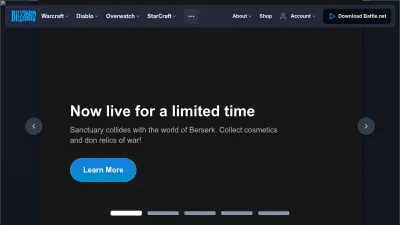 Screenshot of Blizzard.com
