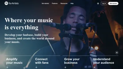 Screenshot of Artists.spotify.com