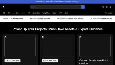 Screenshot of Assetstore.unity.com