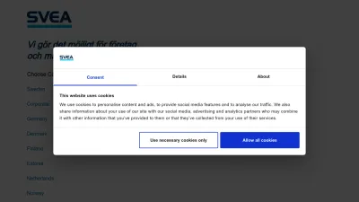 Screenshot preview of svea.com