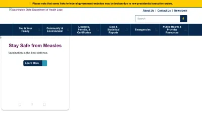 Screenshot of Doh.wa.gov