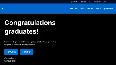 Screenshot of Mtsu.edu