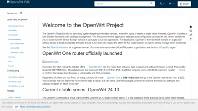 Screenshot of Openwrt.org