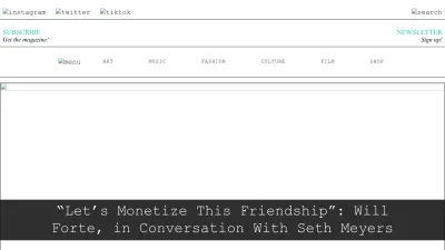 Screenshot preview of interviewmagazine.com