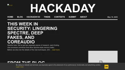 Screenshot of Hackaday.com