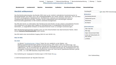 Screenshot of Ris.bka.gv.at